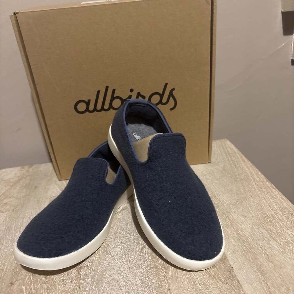 allbirds Wool Loungers Women Hazy Indigo Blue Slip On Casual Comfort Shoe Size 6